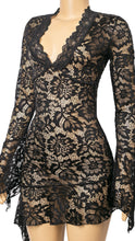 Load image into Gallery viewer, Clara Sheer Lace Mini Dress
