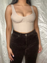 Load image into Gallery viewer, Zoe Corset Bustier Top - Oatmeal
